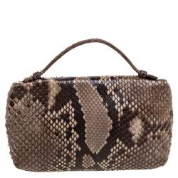 Loro Piana Beige/Brown Python Mini Pouch