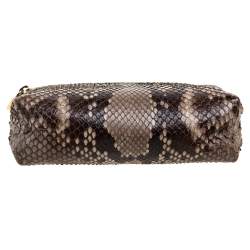 Loro Piana Beige/Brown Python Mini Pouch