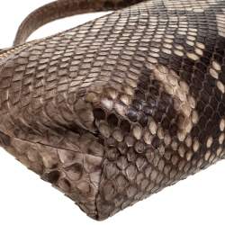 Loro Piana Beige/Brown Python Mini Pouch