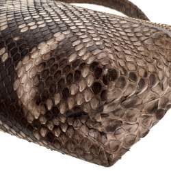 Loro Piana Beige/Brown Python Mini Pouch