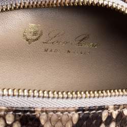 Loro Piana Beige/Brown Python Mini Pouch