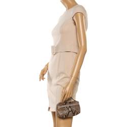 Loro Piana Beige/Brown Python Mini Pouch