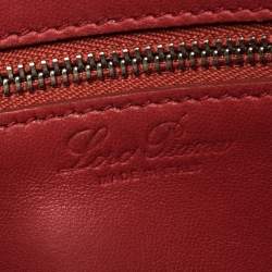 Loro Piana Red Crocodile Zipped Flat Pouch