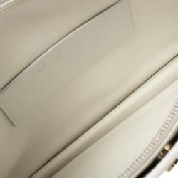 Pre Owned Loro Piana White Leather Milky Way Crossbody Bag
