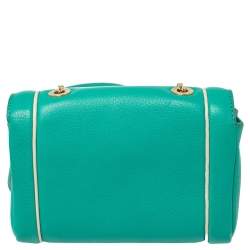 Pre Owned Loro Piana Green Leather Crossbody Bag