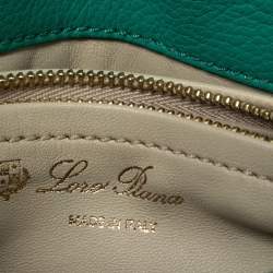 Pre Owned Loro Piana Green Leather Crossbody Bag
