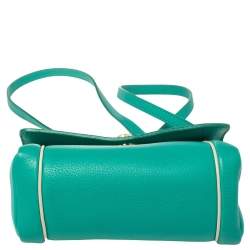 Pre Owned Loro Piana Green Leather Crossbody Bag