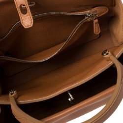 Loro Piana Brown Leather Petite Odessa Top Handle Bag