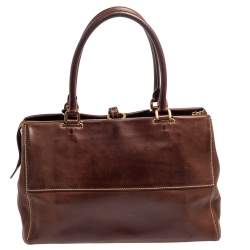 Pre Owned Loro Piana Brown Leather Tote