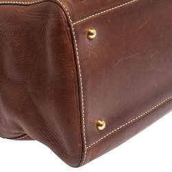 Pre Owned Loro Piana Brown Leather Tote