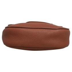 Pre Owned Loro Piana Caramel Brown Leather Flap Top Handle Bag