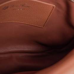 Pre Owned Loro Piana Caramel Brown Leather Flap Top Handle Bag