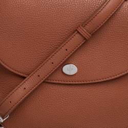 Pre Owned Loro Piana Caramel Brown Leather Flap Top Handle Bag