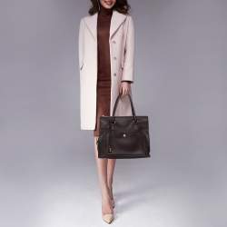 Pre Owned Loro Piana Brown Pebbled Leather Tote