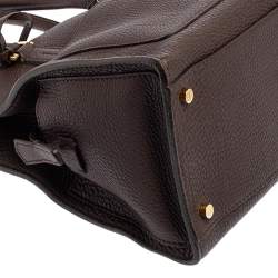 Pre Owned Loro Piana Brown Pebbled Leather Tote