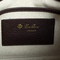 Pre Owned Loro Piana Brown Pebbled Leather Tote