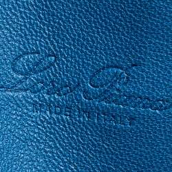 Pre Owned Loro Piana Blue Ostrich L19 Pouch