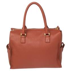 Pre Owned Loro Piana Brown Pebbled Leather Tote