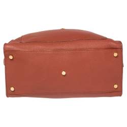 Pre Owned Loro Piana Brown Pebbled Leather Tote