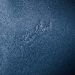 Pre Owned Loro Piana Teal Ostrich Zip L19 Pouch