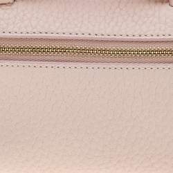 Pre Owned Loro Piana Pink Leather Zip L14 Pouch