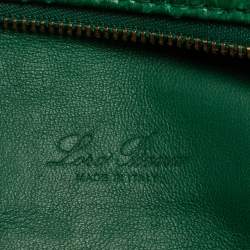 Pre Owned Loro Piana Green Snakeskin L19 Pouch 