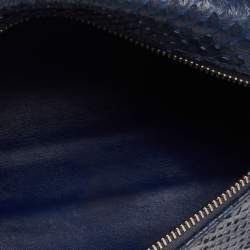 Pre Owned Loro Piana Blue Snakeskin L19 Pouch