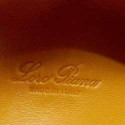 Pre Owned Loro Piana Mustard Ostrich Zip L19 Pouch
