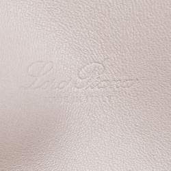 Pre Owned Loro Piana Grey Ostrich Zip Pouch