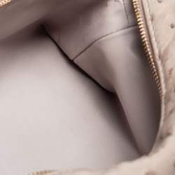 Pre Owned Loro Piana Grey Ostrich Zip Pouch