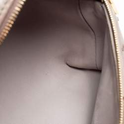 Pre Owned Loro Piana Grey Ostrich Zip Pouch