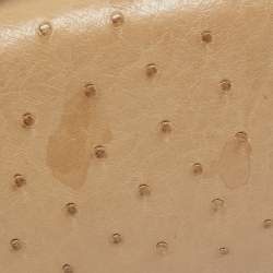Pre Owned Loro Piana Beige Ostrich L19 Pouch 