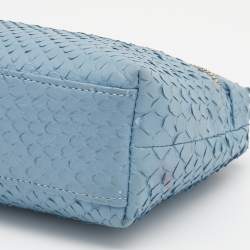 Loro Piana Light Blue Python Zip L19 Pouch