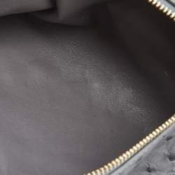Pre Owned Loro Piana Grey Ostrich Leather Zip Pouch