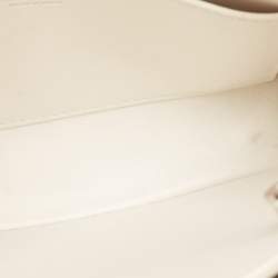 Loro Piana White Leather Petite Odessa Top Handle Bag