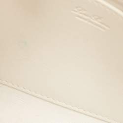 Loro Piana White Leather Petite Odessa Top Handle Bag