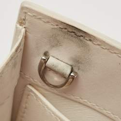 Loro Piana White Leather Petite Odessa Top Handle Bag
