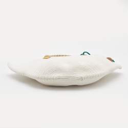 Pre Owned Loro Piana Beige/Yellow Cotton Mini Eolian Bag