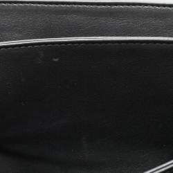 Loro Piana Purple/Navy Blue Felt and Leather Petite Lock-In Shoulder Bag