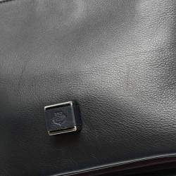 Loro Piana Purple/Navy Blue Felt and Leather Petite Lock-In Shoulder Bag