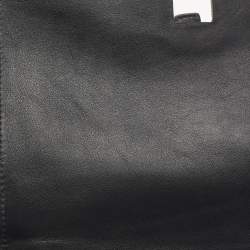 Loro Piana Purple/Navy Blue Felt and Leather Petite Lock-In Shoulder Bag