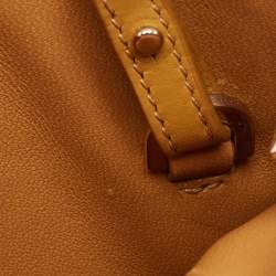 Pre Owned Loro Piana Yellow Leather And Suede My Way Crossbody Bag