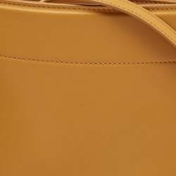 Pre Owned Loro Piana Yellow Leather And Suede My Way Crossbody Bag