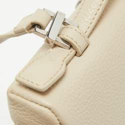 Pre Owned Loro Piana Beige Leather Extra Pocket L19 Pouch