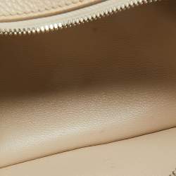 Pre Owned Loro Piana Beige Leather Extra Pocket L19 Pouch