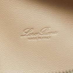 Pre Owned Loro Piana Beige Leather Extra Pocket L19 Pouch