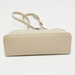 Pre Owned Loro Piana Beige Leather Extra Pocket L19 Pouch