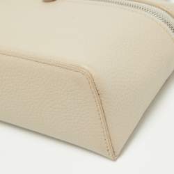 Pre Owned Loro Piana Beige Leather Extra Pocket L19 Pouch
