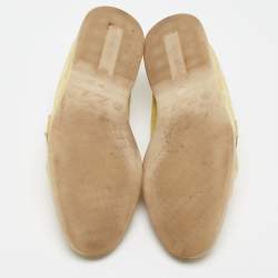 Pre Owned Loro Piana Yellow Suede Summer Charms Walk Loafers Size 35.5