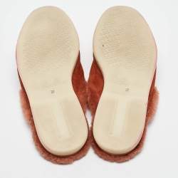 Pre Owned Loro Piana Brown Suede Charms Walk Babouche Mules Size 37